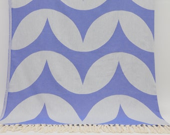 Turkish Blanket,Housewarming Gift Blanket,Bed Decor Blanket,Sofa Decor Throw,79"x95",Home Decor,Turkish Bedspread,Sax Blue Blanket,HY002E