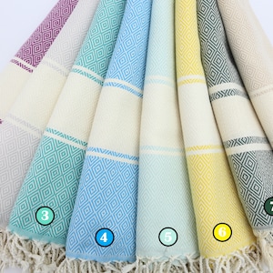 Personalized Gift Turkish Towel, Organic Handmade Cotton Bath & Beach Towel, Custom Monogrammed Beach Towel, Personalized Beach Towel
