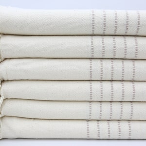 Turkish Towel,Natural Color with Beige,Striped Towel,Embroidery Throw, Throw Gift,Wholesale Personalizaton,37"x70",Party Favor, BD073D