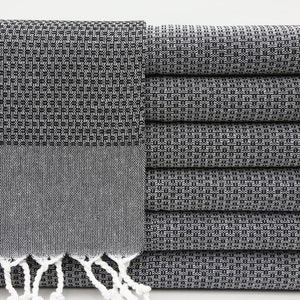 Bath Decor,Turkish Hand Towel,Kitchen Decor,Dish Towel,Service Towel,Face Towel,20&quot;x38&quot;,Black Hand Towel,Small Towel,Turkish Peshkir,IM008F