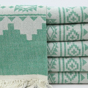 Beach Towel,Turkish Towel,Handmade Towel,Bachelorette Towel,Personalized Towel,Gift Towel,40&quot;x70&quot;,Turkish Peshtemal,Green Towel,BD045D