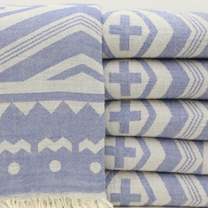 Turkish Towel,40&quot;x70&quot;,Pale Blue Towel,Decorative Towel,Cotton Towel,Handmade Towel,Home Decor,Turkish Peshtemal,Plus Patterned Towel,BD010D