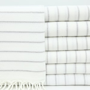 Turkish Towel,Gray Towel,Striped Towel,Beach Towel,Bath Towel,40&quot;x69&quot;,Handwoven Towel,Hammam Towel,Throw Towel,Turkish Peshtemal,BC001D