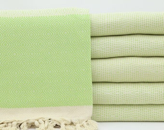 Jeté turc,Couverture faite main,Couverture en gros,Couverture vert clair,Couverture turque, 79 x 89 cm, couvre-lit turc, serviette turque, IM003E