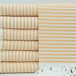 Wholesale Towel,Turkish Towel,Decorative Bath Towel,Handmade Towel,Home Decor,36&quot;x70&quot;,Turkish Peshtemal,Striped Towel,Mustard Towel,BD023D
