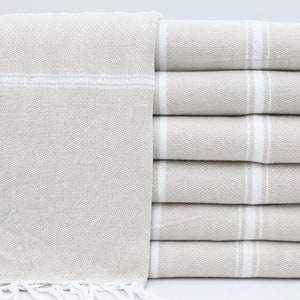 Toalla turca, toalla turca beige, regalo de dama de honor, toalla de boda, 38" x 70", toalla de playa, toalla de baño, toalla al por mayor, peshtemal turco, IM029D