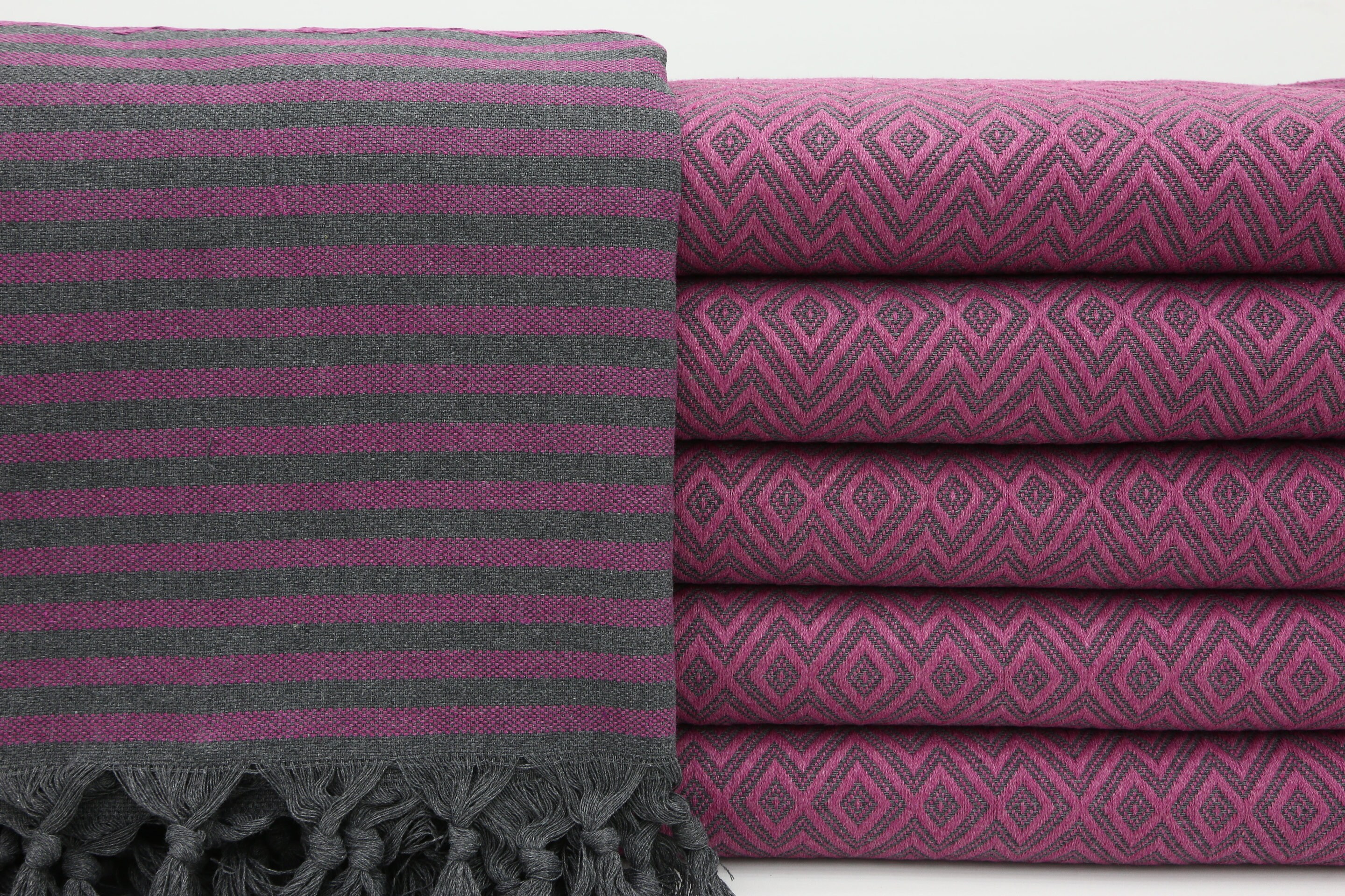 Turkish Blanket,Dark Fuchsia Blanket,Bulk Blankets,Blankets And Throws,79"x103",Wedding Gift Blanket,Turkish Bedspread,Turkish Throws,IM007E