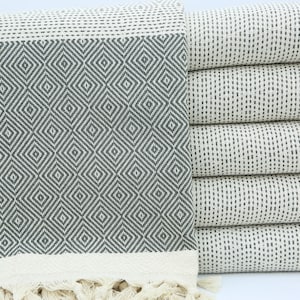Bridesmaid Gift Blanket,Beach Throws,Turkish Blanket,79&quot;x89&quot;,Turkish Bedspread,Turkish Throws,Dark Green Blanket,Turkish Towel,IM003E