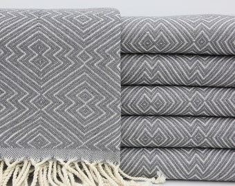 Bath Towel,Decor Towel,Beach Towel Turkish,Turkish Towel,Gift Towel,40&quot;x67&quot;,Dark Gray Towel,Peshtemal Towel,Turkish Peshtemal,IM014D