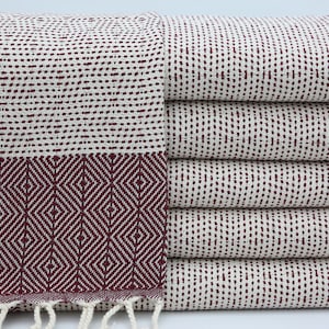 Turkish Hand Towel,19&quot;x36&quot;,Bulk Napkin,Cotton Hand Towels,Face Towel,Bridesmaid Gift Small Towels,Turkish Peshkir,Burgundy Peshkir,IM001F