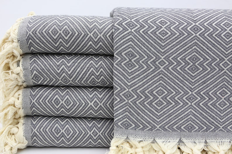 Turkish Blanket,Turkish Throw,Blankets And Throws,Throw Blanket,79"x95",Handmade Blanket,Turkish Bed Cover,Dark Gray Blanket,Monogrammed Throws And Blankets,Multi-Use Blanket,Baby Blanket,Unique Personalized Gift,Anniversary Gift