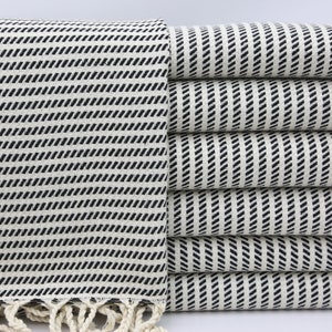 Designer Towel,Turkish Towel,Cotton Towel,Event Gifts,Personalized Gift,38&quot;x69&quot;,Unique Towel,Decor Towel,Peshtemal Towel,Black Towel,MT028D