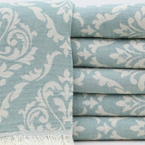 Turkish Towel,Curtain Towel,Towel In Bulk,Throw Towel,Home Decor,40&quot;x70&quot;,Aztec Towel,Turkish Peshtemal,Baroque Towel,Pale Green Towel,BD017D