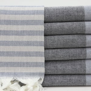 Turkish Towel,Black And Gray Towel,Personalized Towel,40&quot;x67&quot;,Beach Towel,Bath Towel,Hammam Towel,Throw Towel,Turkish Peshtemal,HY024D