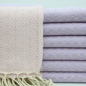 Turkish Towel,Powder Pink And Lilac Towel,Throw Towel,Beach Towel,40&quot;x69&quot;,Wedding Towel,Gift Towel,Wholesale Towel,Sauna Towel,IM034D