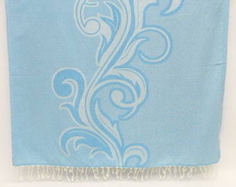 Turkish Towel,Bulk Towel,Throw Towel,Gift Towel,Organic Towel,Home Decor,40"x67",Light Blue Towel,Turkish Peshtemal,Pechtemal Towel,BC049D