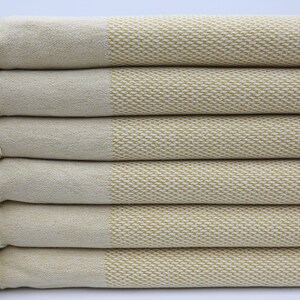 Mustard Turkish Towel, Turkish Bath Towel, 40&quot;x70&quot;, Gift For Family, Wholesale Peshtemal, Bathroom Design Towel, Festival Towel, BD019D