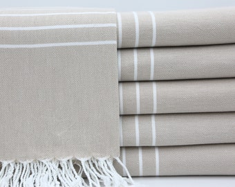 Gepersonaliseerde cadeauhanddoek, Turkse handdoek, handdoek bruidsmeisje, 38 x 70 inch, bulkhanddoek, badhanddoek, beige handdoek, strandlaken, Turkse peshtemal, HY017D