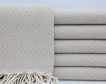 Bachelorette Gift,Turkish Towel,Turkey Towel,Beach Towel,Bath Decor Towel,40&quot;x67&quot;,Turkish Peshtemal,Anatolian Towel,Light Beige Towel,IM014D