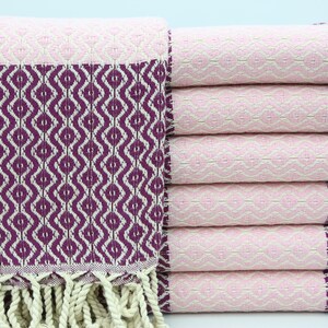 Turkish Towel,Throw Towel,Beach Towel,Bridemaid Towel,Purple And Powder Pink Towel,40&quot;x69&quot;,Wholesale Towel,Bath Towel,Shower Towel,IM034D