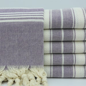 Turkish Towel,Decorative Bath Towel,Beach Towel,Hammam Towel,Cotton Towel,40&quot;x70&quot;,Striped Towel,Turkish Peshtemal,Purple Towel,AY001D