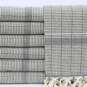 Türkische Decke,Großhandelsbettdecke, werfen Tagesdecke, schwarze Decke, 200 x 245 cm, Geschenk Bettdecke, Sofa Decke, handgefertigte Bettdecke, BC036E