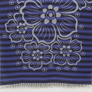 Turkish Towel,Beach Towel,Bath Towel,Decor Towel,Handwoven Towel,Floral Design Towel,40"x70",Dark Blue Towel,Turkish Peshtemal,BC062D