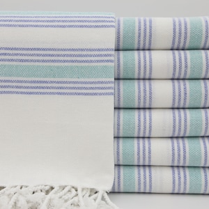 Wholesale Towel,Turkish Towel,Turkish Bath Towel,Turkish Sauna Towel,Beach Towel,40&quot;x70&quot;,Turkish Peshtemal,Sax Blue And Green Towel,MO004D