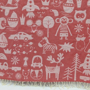 Turkish Towel,Turkey Towel,Bath Towel,Beach Towel,Home Decor,36&quot;x70&quot;,Red Towel,Turkish Peshtemal,Organic Towel,Handwoven Towel,BC029D