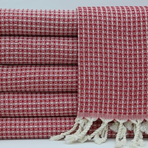 Handmade Towel,Turkish Towel,Red Towel,Throw Towel,Bath Towel,Beach Towel,36&quot;x70&quot;,Peshtemal Towel,Turkish Peshtemal,Decor Towel,UA004D