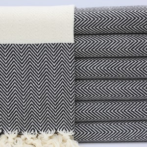 Wedding Gift Towel,Turkish Towel,Bath Towel,Peshtemal Towel,Turkey Towel,40&quot;x70&quot;,Beach Towel,Pool Towel,Turkish Peshtemal,Black Towel,HY003D