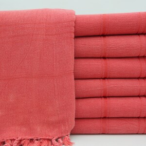 Bulk Towel,Turkish Towel,Handmade Towel,Bath Towel,Beach Towel,32&quot;x70&quot;,Turkish Peshtemal,Red Towel,Stonewashed Towel,BD033D
