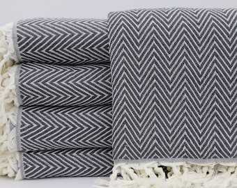 Turkish Blanket,Turkey Blanket,Throws,Bohemian Blanket,Soft Bedspread,Gray Blanket,79"x89",Turkish Bedspread,Turkish Beach Throws,IM001E