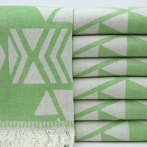 Wedding Gift Towel,Turkish Towel,Handmade Towel,Beach Towel,38&quot;x63&quot;,Bath Towel,Turkish Peshtemal,Pistachio Green Towel,Home Decor,HY008D