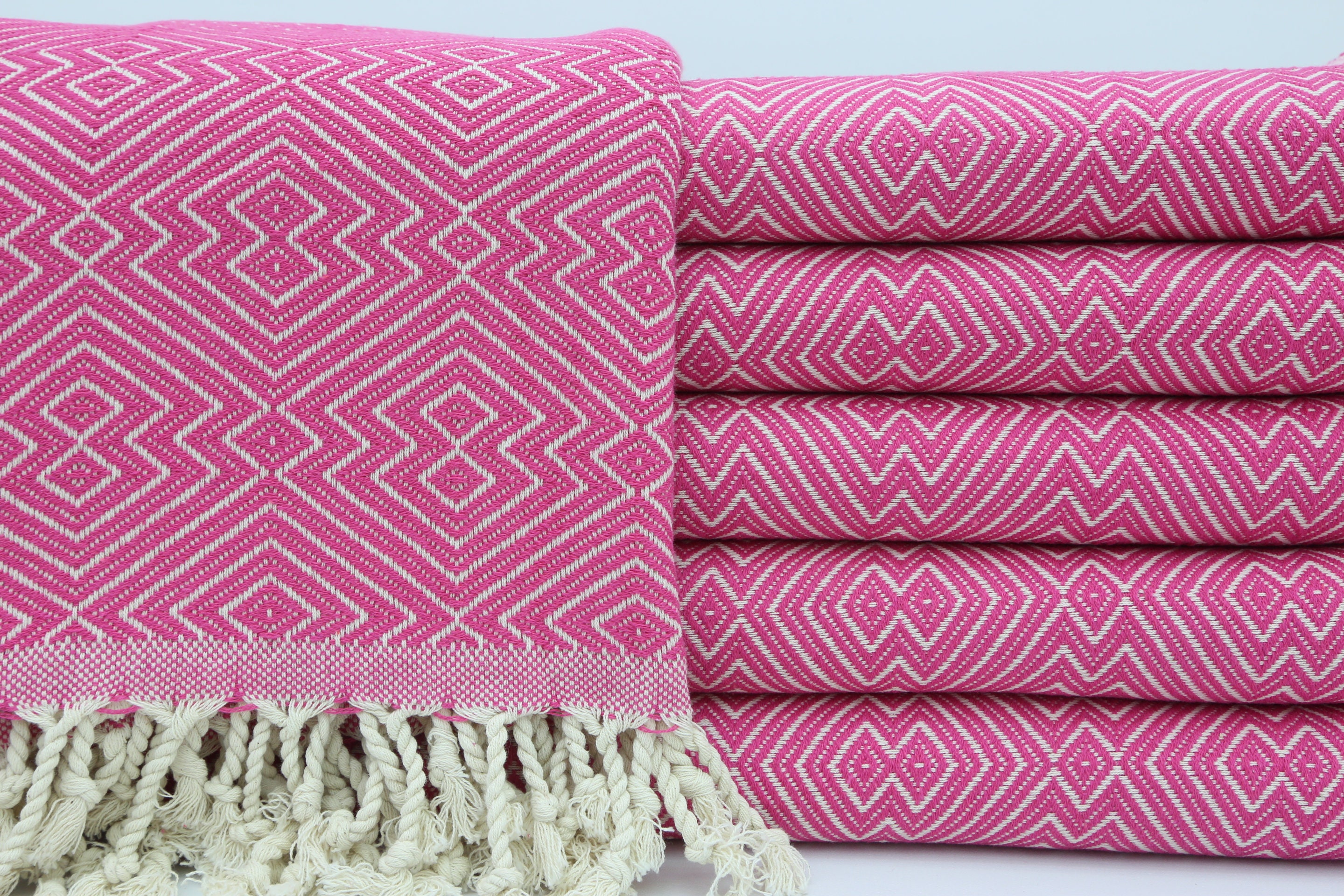 Beach Towel,Bath Towel,Handmade Towel,Turkish Towel,Diamond Towel,Bulk Towel,Boho Towel,40"x67",Fuchsia Towel,Turkish Peshtemal,IM014D