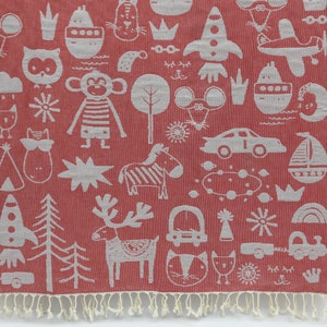 Turkish Towel,Turkey Towel,Organic Towel,Spa Towel,36&quot;x70&quot;,Red Towel,Shower Towel,Pool Towel,Beach Towel,Bath Towel,Turkish Peshtemal,BC029D