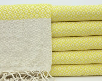 Turkse handdoek, Anatolische handdoek, handdoek bruidsmeisje, bulkhanddoek, decorhanddoek, vrijgezellengeschenkhanddoeken, 39 x 65, Turkse peshtemal, gele handdoek, MO006D