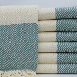Turkish Bath Towel,Turkish Towel,Handmade Towel,Bulk Towel,Beach Towel,40&quot;x70&quot;,Turkish Peshtemal,Teal Green Towel,Spa Towel,Peshtemal,BD044D