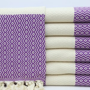 Turkish Bulk Towels,Turkish Towel,Peshtemal Towel,40&quot;x70&quot;,Turkish Peshtemal,Purple Towel,Bridesmaid Towel,Personalized Towel,HY006D