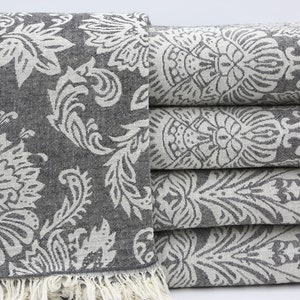 Decorative Bed Cover,Turkish Blanket,Baroque Design Blanket,Wholesale Blanket,87&quot;x95&quot;,Black Blanket,Turkish Bedspread,Sofa Covers,OY005E