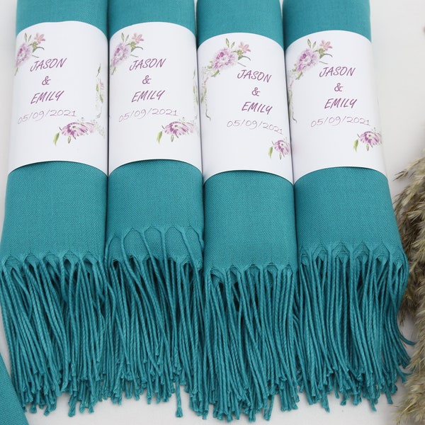 Turkish Pashmina,Bachelorette Scarf,26"x67",Pashminas,Turquoise Pashmina,Bride Scarfs,Pashmina Shawl,Quality Scarf,Vibrant Colored Scarf