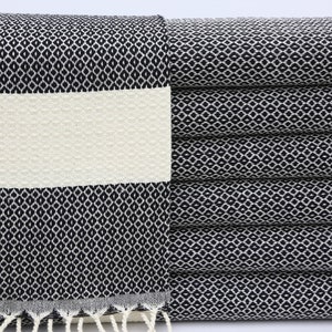 Turkish Hand Towel,Hand Towel,Kitchen Decor Towel,Service Towel,Black Hand Towel,Tea Towel,18&quot;x36&quot;,Napkin Towel,Dish Towel,Face Towel,MT003F