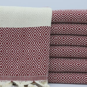 Turkish Hand Towel,Handmade Napkin,Decor Napkin,Bulk Hand Towels,Tea Towel,20&quot;x36&quot;,Face Towel,Turkish Peshkir,Dark Red Hand Towel,AY001F
