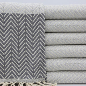 Turkish Towel,Bridemaid Towel,Bath Towel,Throw Towel,Wholesale Towel,Hotel Towel,40&quot;x70&quot;,Turkish Peshtemal,Gray And Light Gray Towel,IM002D