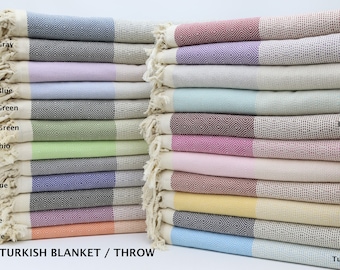 Monogrammed Throws, Multi-Use Blanket, Bridal Favor, Housewarming Gift, Personalized Gift, Embroidered Decor, Anniversary Gift,IM003E