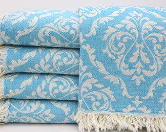 Blankets In Bulk,Turkish Blanket,Home Decor,Bed Decor,Sofa Decor,60"x87",Gift Blanket,Turkish Bed Cover,Throws,Turquoise Blanket,BD010E