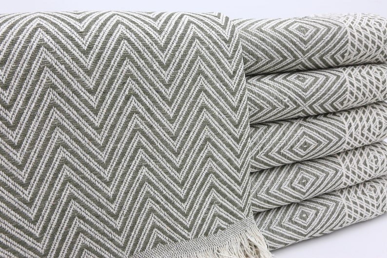 Turkish Blanket,Khaki Green Bed Cover,Wholesale Bedspread,Cozy Bed Cover,67"x83",Throw Bedspread,Gift Bed Cover,Handmade Bed Cover,Monogrammed Throws And Blankets,Bridal Party Favor,Unique Housewarming Gift With Embroidery,Home Decor