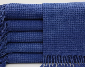 Sax Blue Hand Towel,Tea Towel,Stonewashed Hand Towel,18''x42'',Small Towel,Kitchen Towel,Dish Towel,Service Towel,Waffle Hand Towel,UA006F