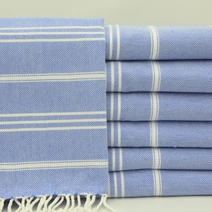 Turkish Peshkir Towels,Turkish Hand Towel,Kitchen Towel,Hand Towels In Bulk,24&quot;x36&quot;,Tea Towel,Sax Blue Hand Towel,Face Towel,BD002F
