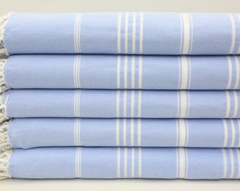 Turkish Towel,Monogrammed Gift,Wedding And Party Favors,40"x70",Light Blue Towel,Bridesmaids' Gifts,Wedding Gift ideas,Beach Towel,BD080D